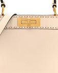 Cuoio Romano Selleria Chamois Medium Peekaboo I SEE U Satchel White