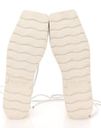 Mesh Lambskin Sporty Web Stretch Ankle Tie Espadrilles 37 Optic White