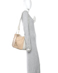 Calfskin Small Hammock Shoulder Bag Sand White