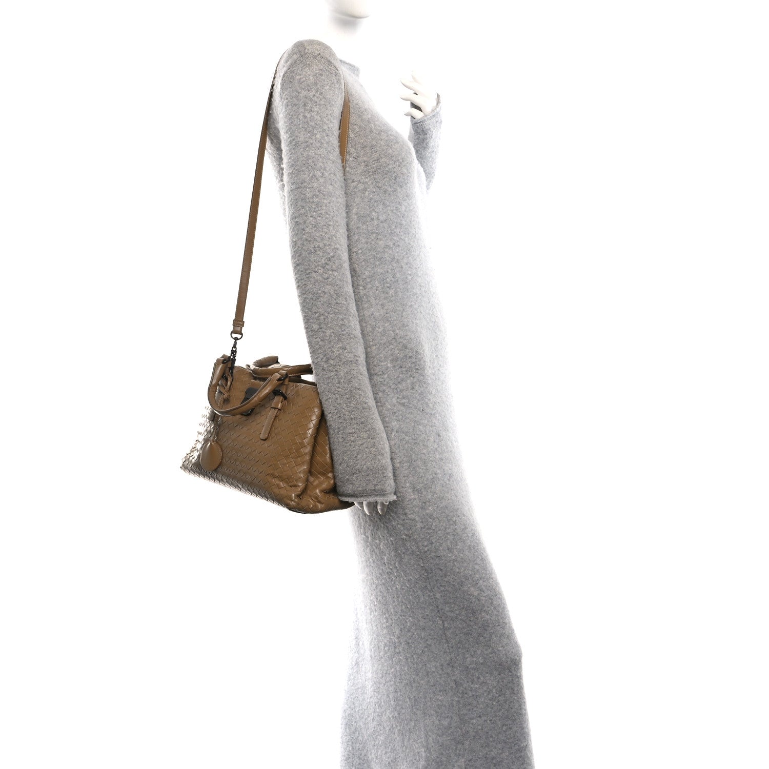 Nappa Intrecciato Small Roma Tote New Cigar