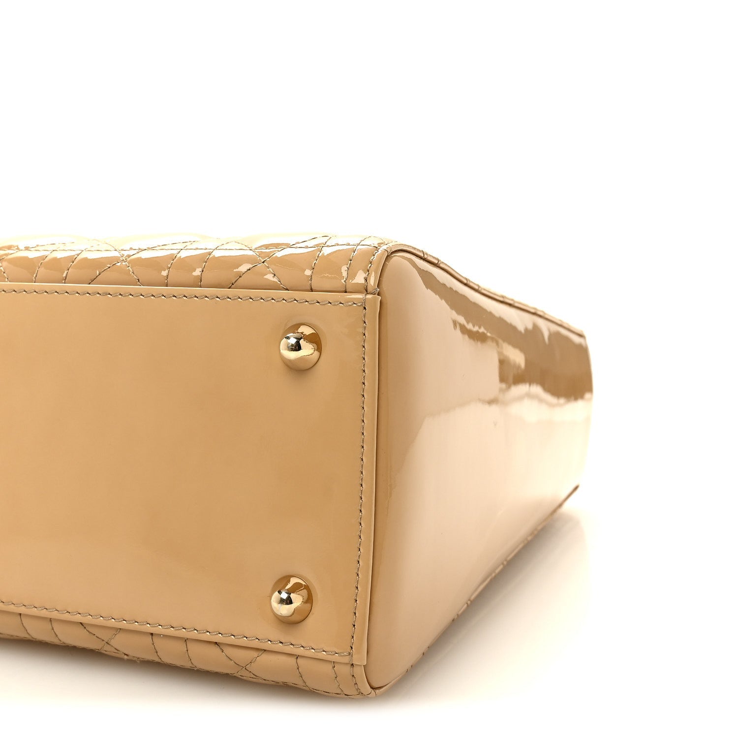 Patent Cannage Large Lady D1OR Dark Beige