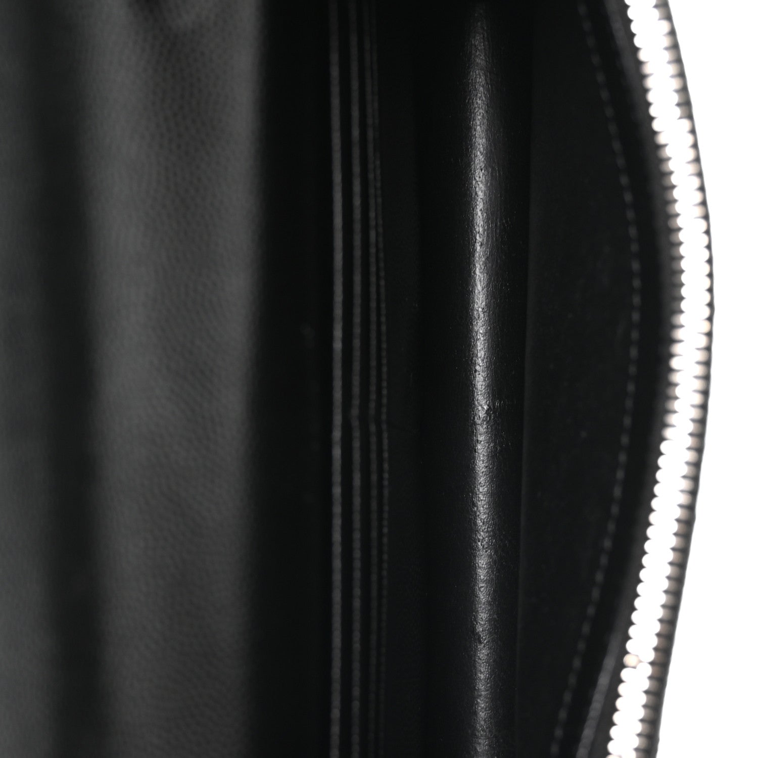 Grain De Poudre Matelasse Chevron Monogram Envelope Chain Wallet Black