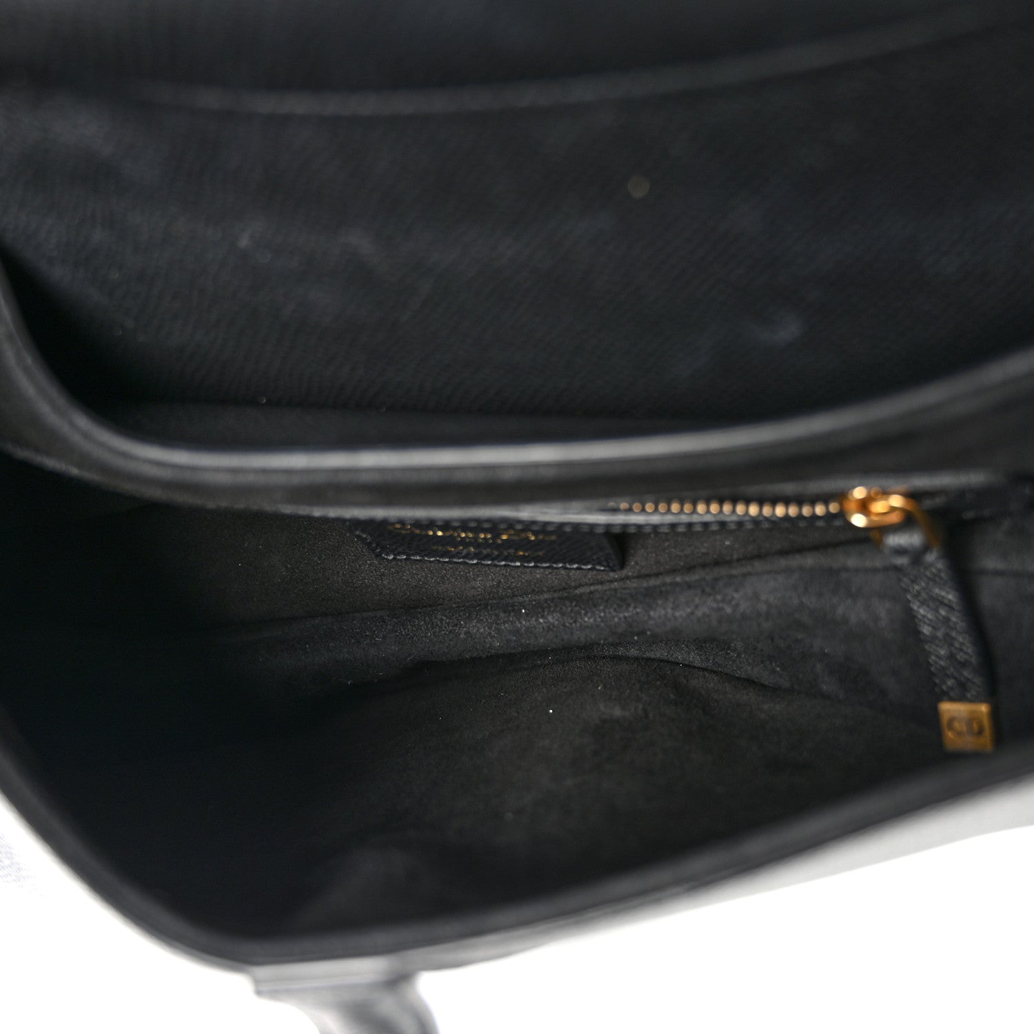 Grained Calfskin Saddle Bag Black
