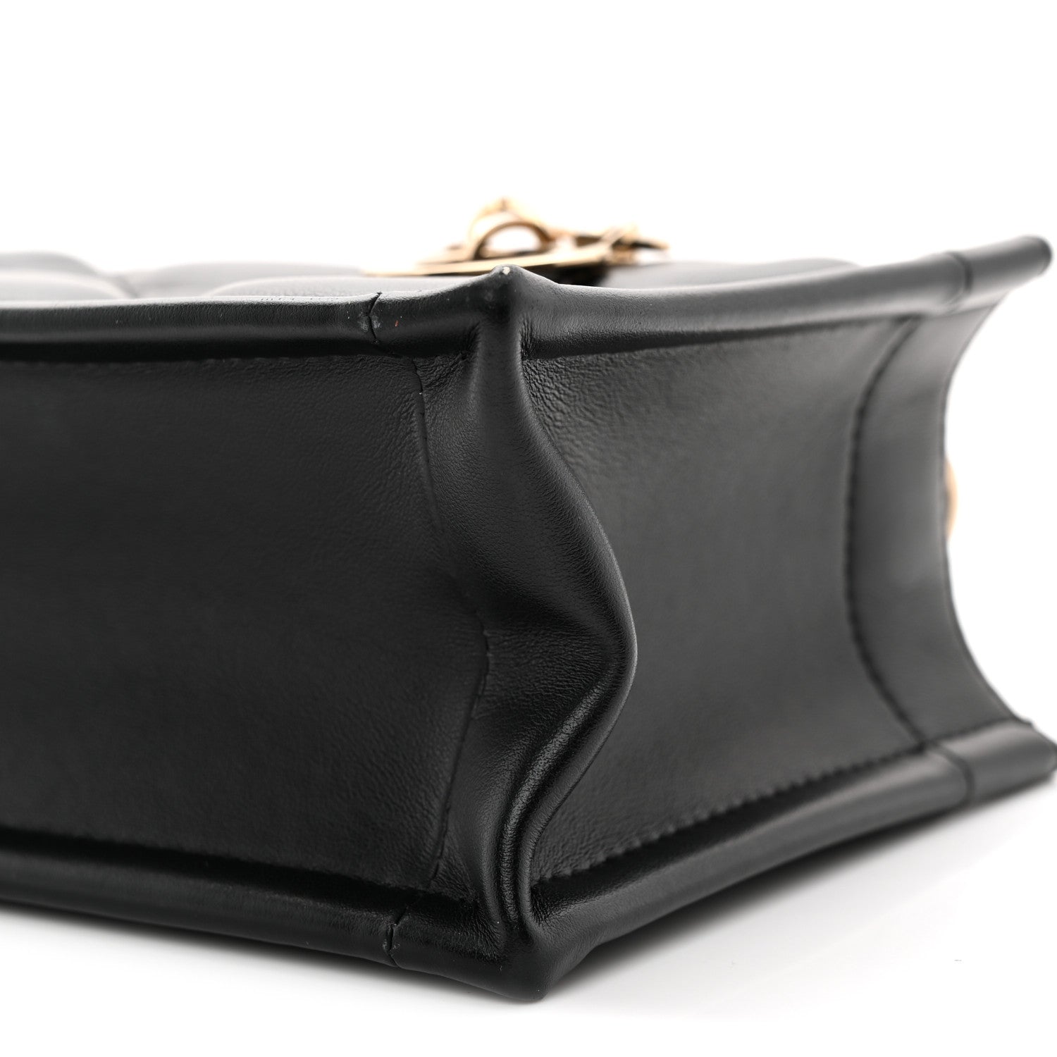 Calfskin Macrocannage Mini Book Tote Black