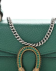 Dollar Calfskin Crystal Mini Dionysus Top Handle Bag Emerald