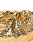 Metallic Crinkled Lambskin The Pouch Oversized Clutch Oro