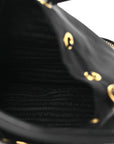 Saffiano Tessuto Nylon Mini Bucket Crossbody Bag Black