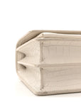 Calfskin Crocodile Embossed Medium Monogram Sunset Blanc Vintage