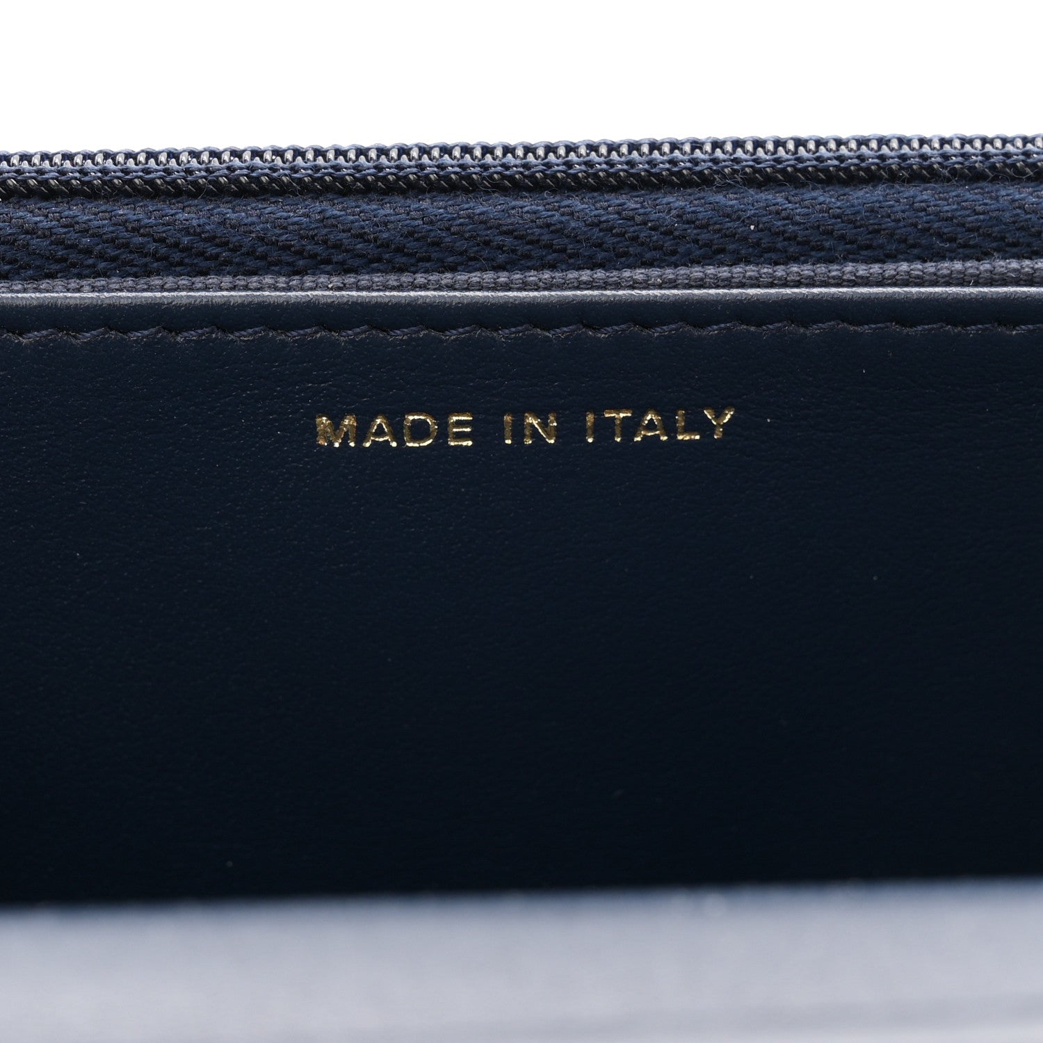 Denim Printed Wallet On Chain WOC Dark Blue