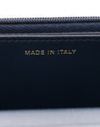 Denim Printed Wallet On Chain WOC Dark Blue