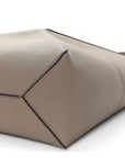 Grained Calfskin Medium Puzzle Fold Tote Taupe