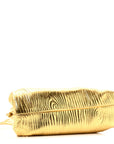 Metallic Bark Calfskin The Mini Pouch Gold