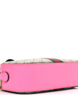 GG Supreme Monogram Textured Dollar Calfskin Web Ophidia Small Crossbody Bag Beige Ebony Fuchsia