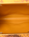 Spazzolato Calfskin Chain Clutch Gold Marble