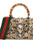 Snakeskin Bamboo Web Mini Dionysus Top Handle Bag