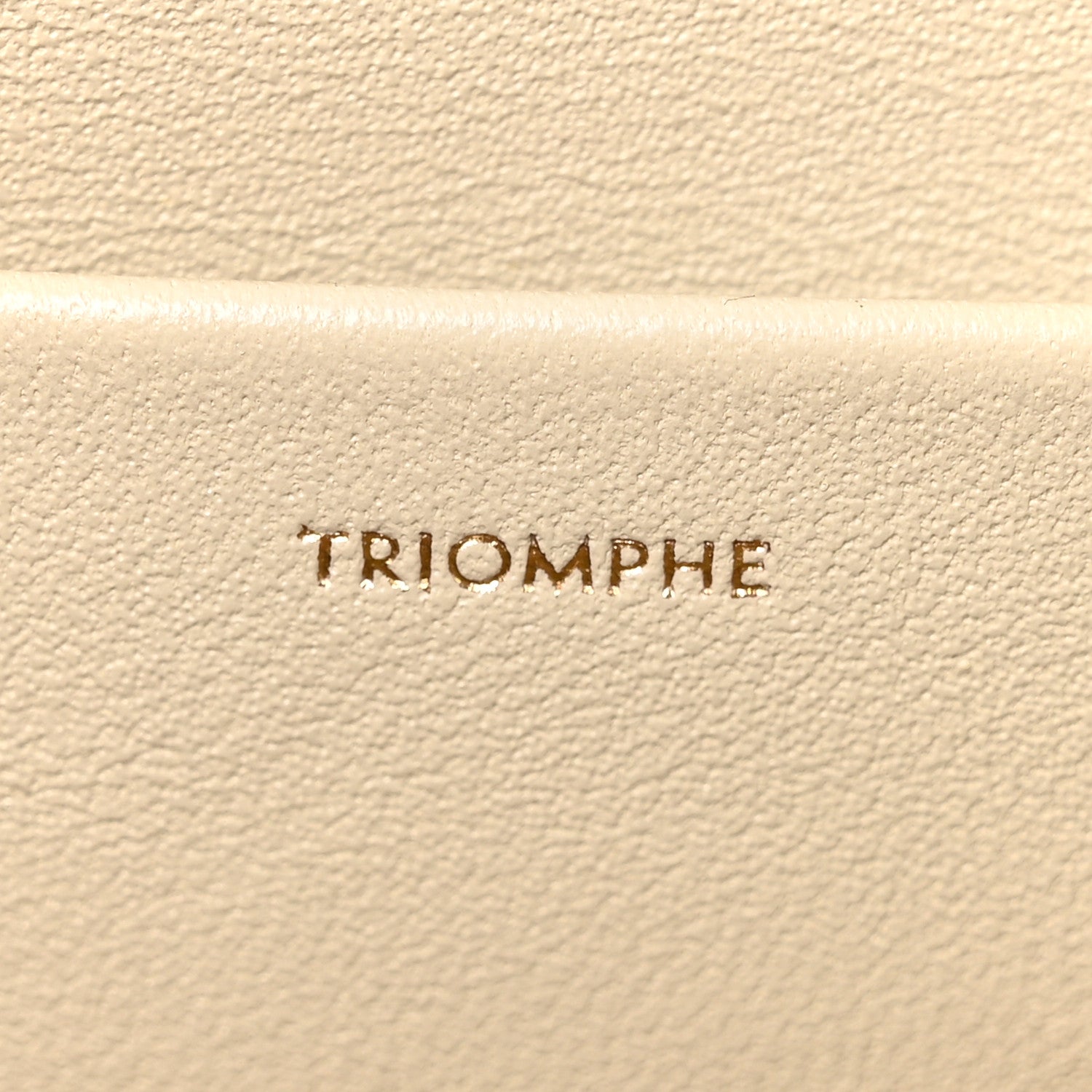 Natural Calfskin Triomphe Shoulder Bag Pampa