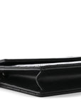Grain De Poudre Matelasse Chevron Monogram Envelope Chain Wallet Black