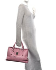 Light Calf Intrecciato Medium Roma Mallow