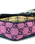 Monogram Multicolor Matelasse Diagonal Super Mini GG Marmont Shoulder Bag Green Blue Yellow Light Blue Pink