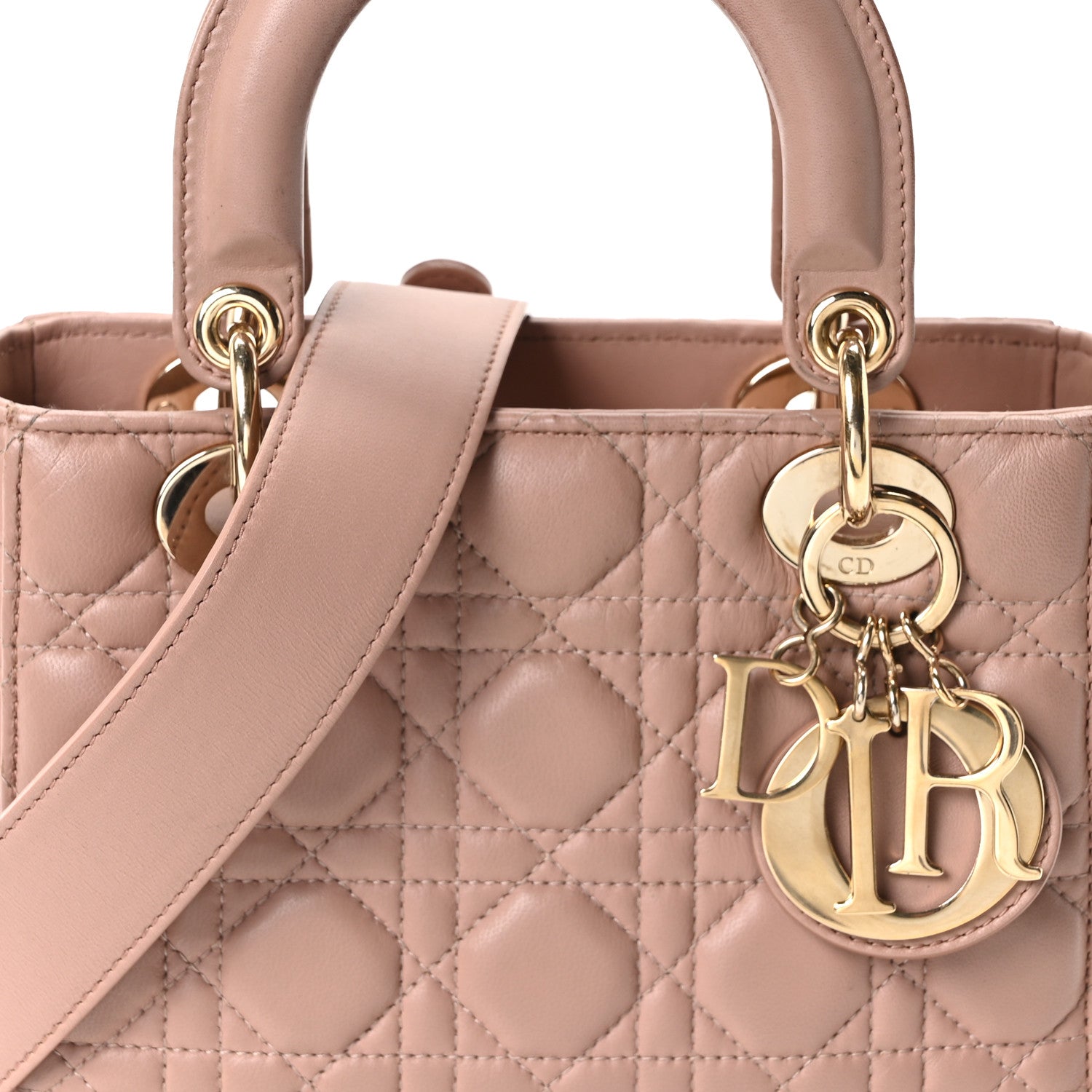 Lambskin Cannage Small My ABC D1OR Lady D1OR Blush
