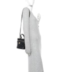Lambskin Quilted Trendy Vanity Case Black