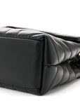 Calfskin Y Quilted Monogram Small Loulou Chain Satchel Black