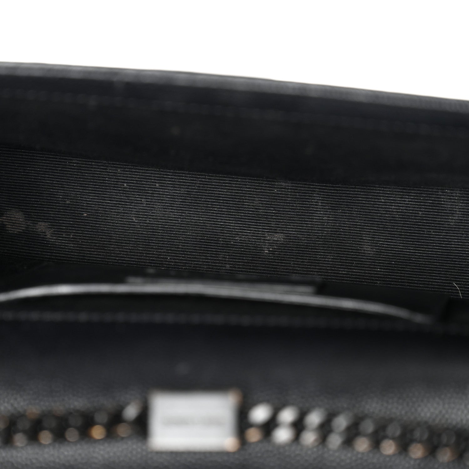 Grain De Poudre Medium Classic Monogram Monochrome Kate Satchel Black