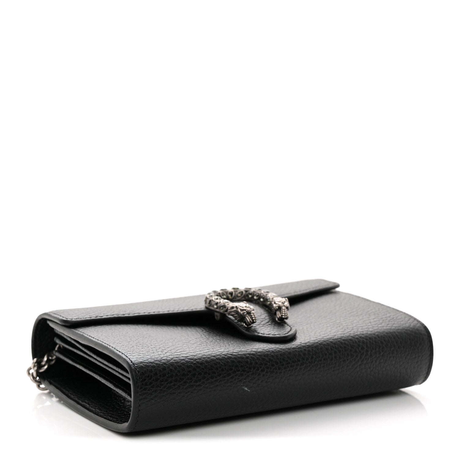 Calfskin Mini Dionysus Chain Wallet Black