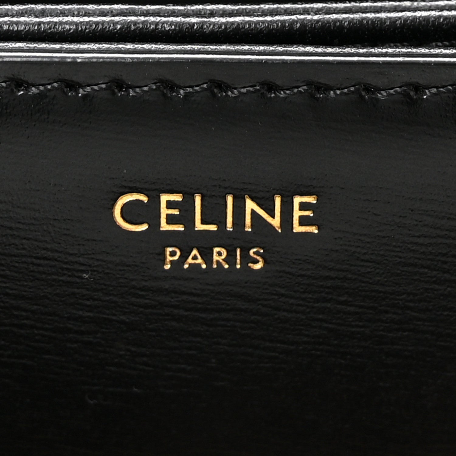 Shiny Calfskin Medium Triomphe Black
