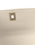 Caviar Quilted Small Business Affinity Flap White