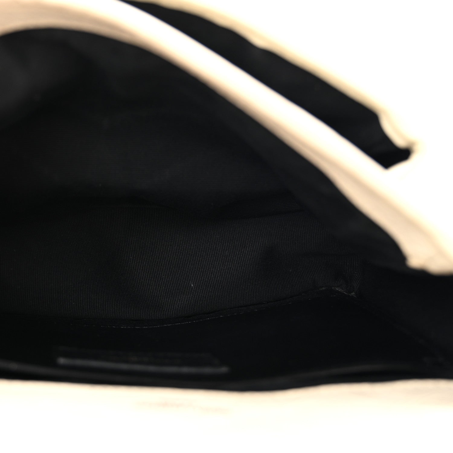 Crinkled Calfskin Matelasse Monogram Baby Niki Chain Satchel White