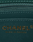 Shaded Patent Calfskin Quilted Mini Rectangular Flap Green Blue