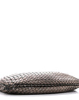 Metallic Nappa Intrecciato Medium Veneta Hobo Pewter