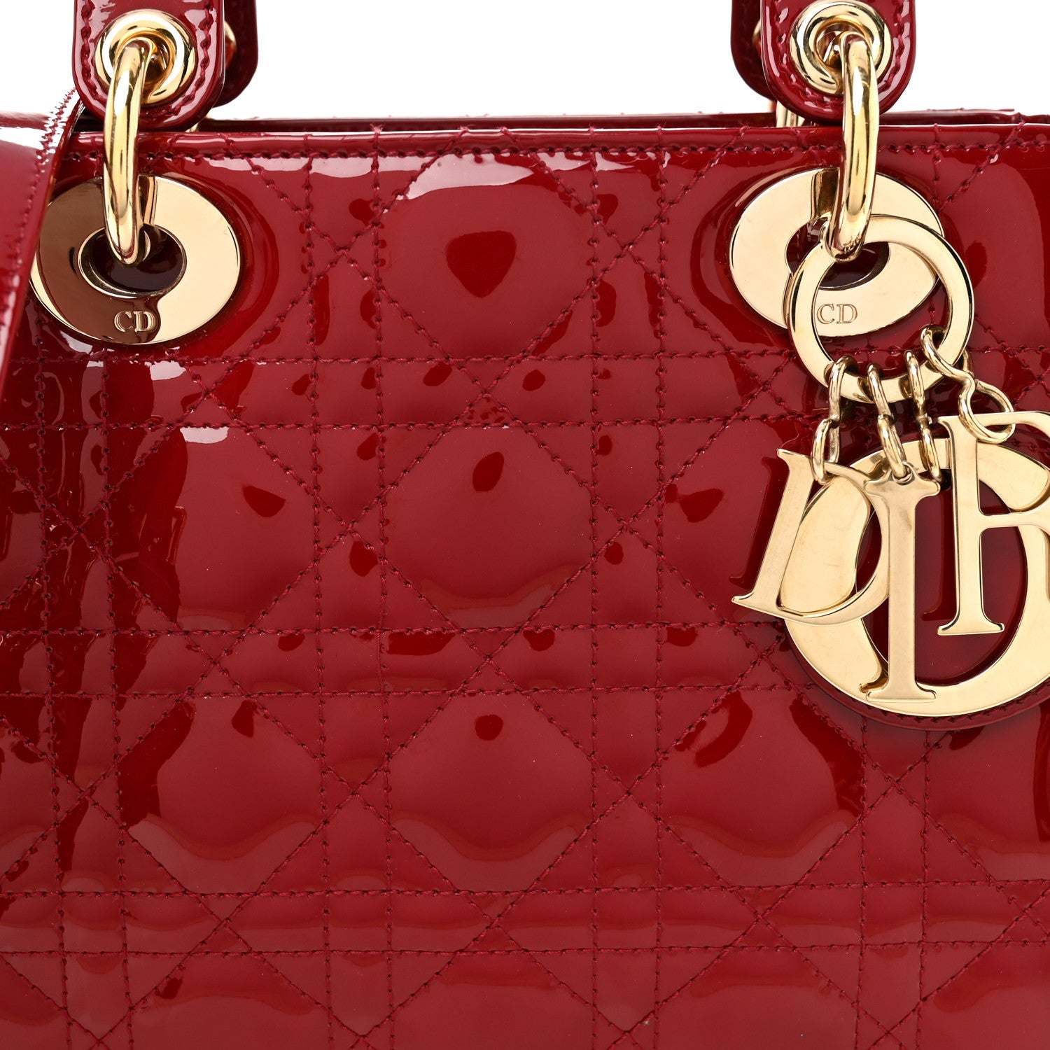Patent Cannage Small Lady D1OR Cherry Red