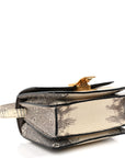 Lizard Small Classic Box Flap Bag Natural