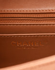 Lambskin Quilted Mini Rectangular Flap Brown