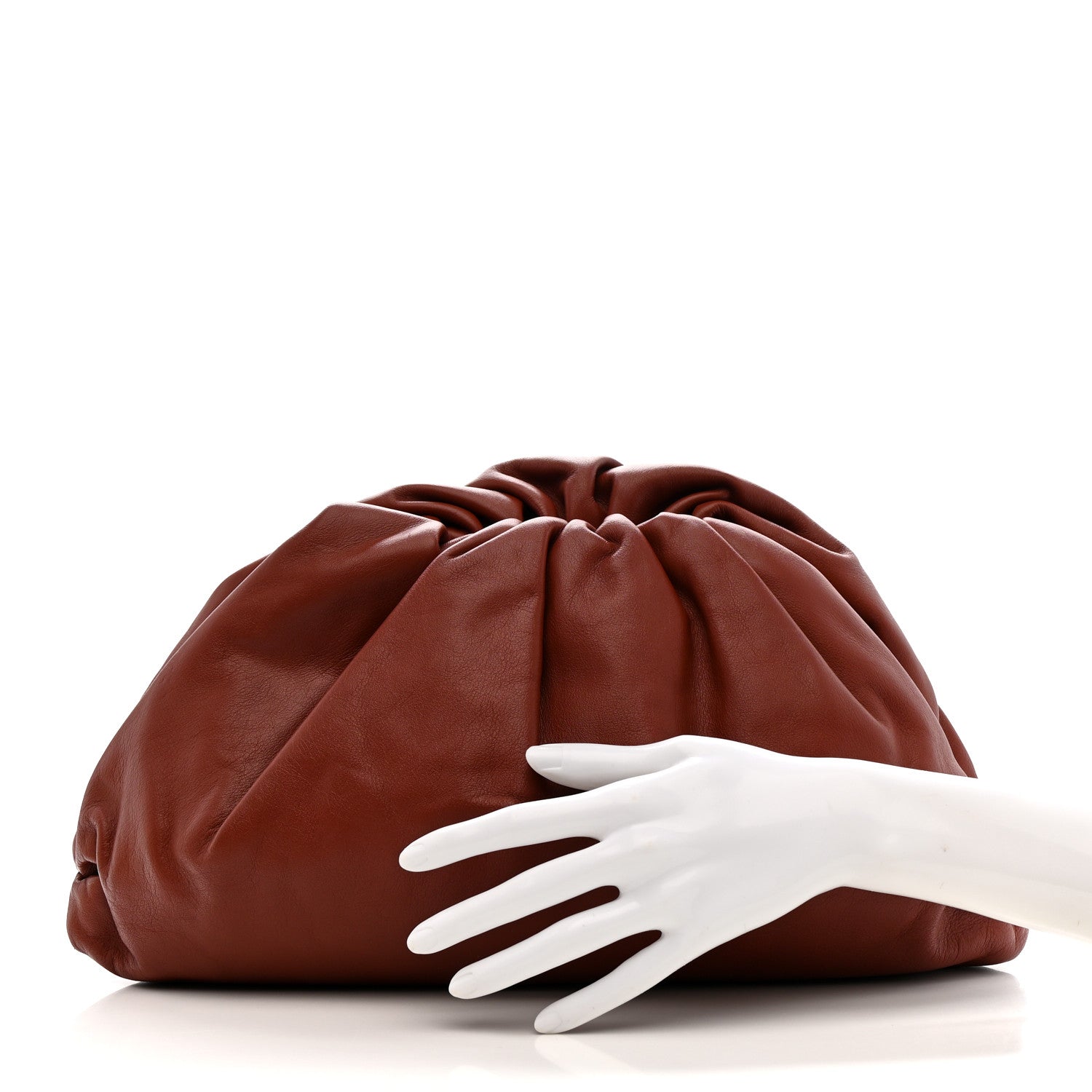 Smooth Butter Calf The Pouch Oversized Clutch Bordeaux