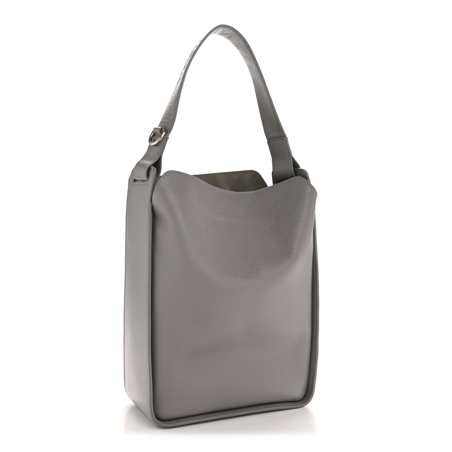 Calfskin Logo Embossed Small Tool 2.0 North-South Tote BLCG Grey