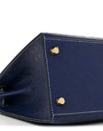 Ostrich Horseshoe Kelly Sellier 28 Bleu Iris