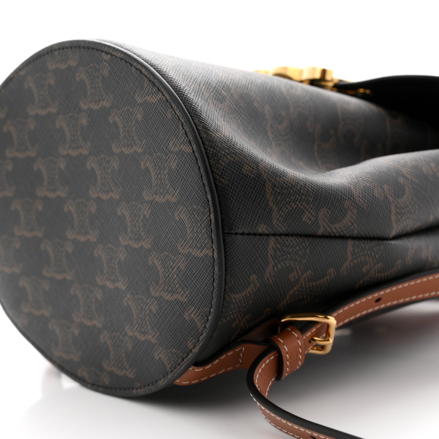 Triomphe Canvas Calfskin Bonnie Backpack Tan