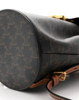 Triomphe Canvas Calfskin Bonnie Backpack Tan