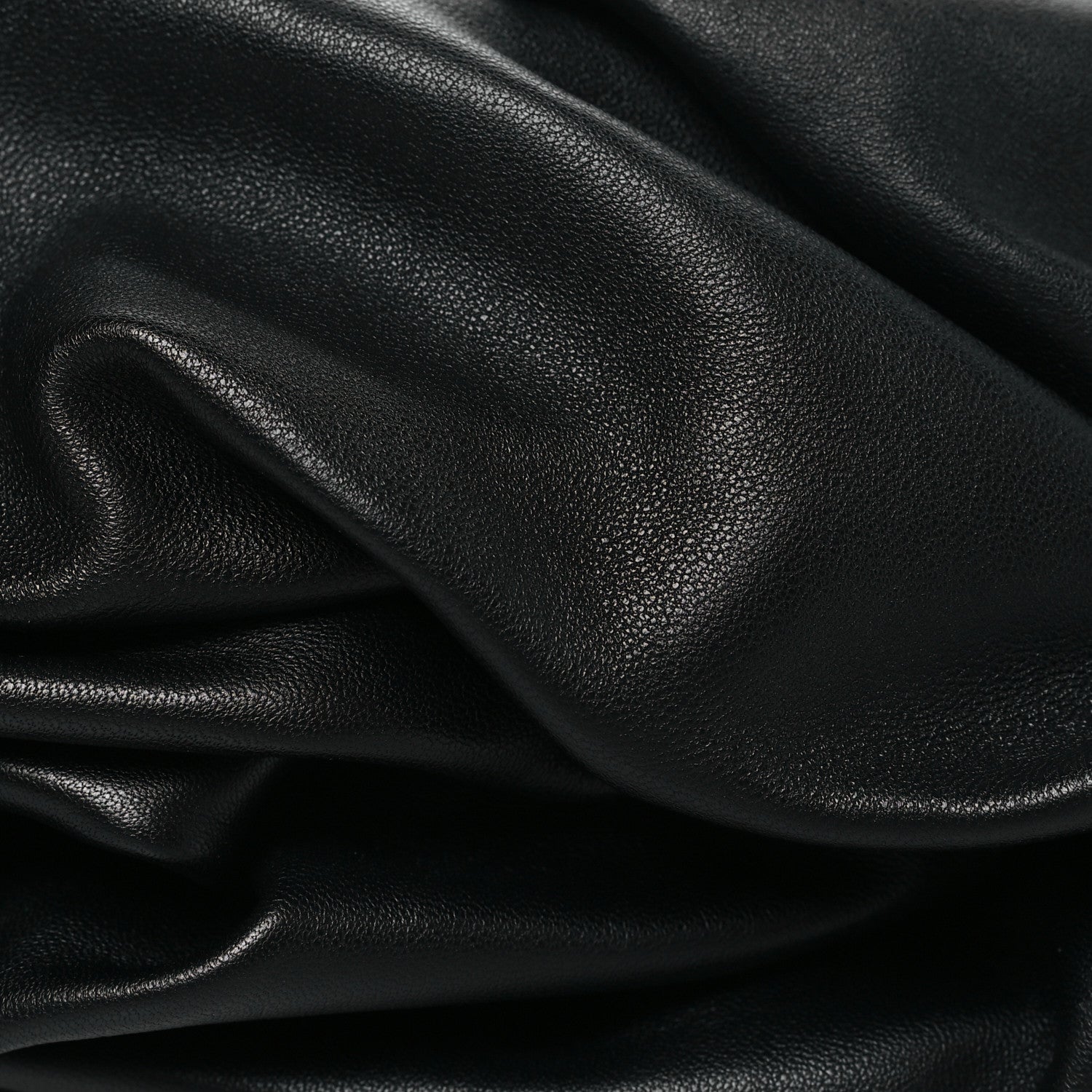 Lambskin Rose Clutch Black