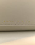 Vitello Seta Shiny Nappa Small Peekaboo I SEE U Satchel Wasabi White