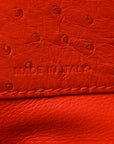 Ostrich Large Open Bar Tote Orange