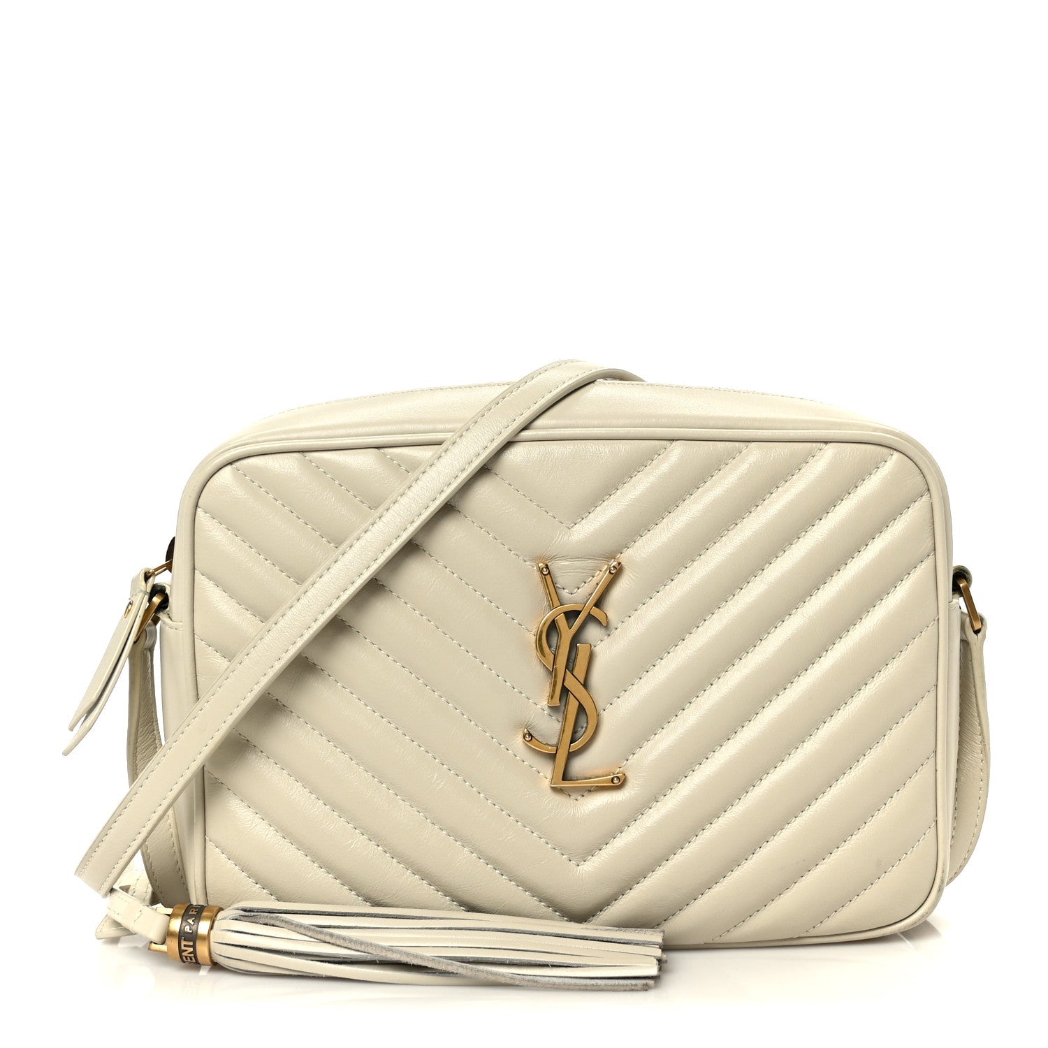 Calfskin Matelasse Monogram Lou Camera Bag Crema Soft
