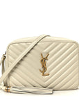 Calfskin Matelasse Monogram Lou Camera Bag Crema Soft