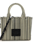 Calfskin Small The Monogram Tote Black White