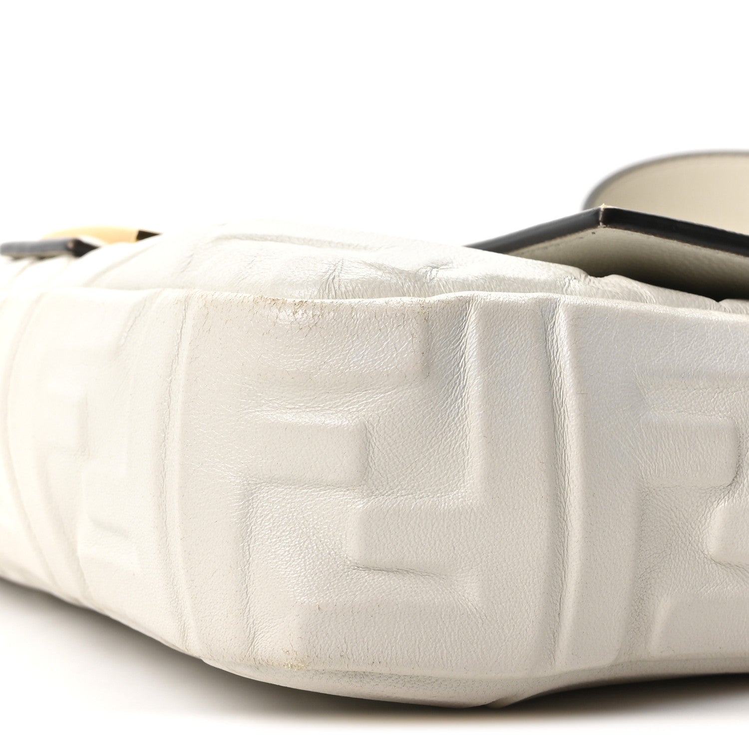 Nappa FF 1974 Embossed Baguette White