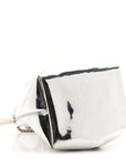 Metallic Patent Bon Bon Bag Silver