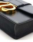 Smooth Calfskin Micro 30 Montaigne Flap Bag Black